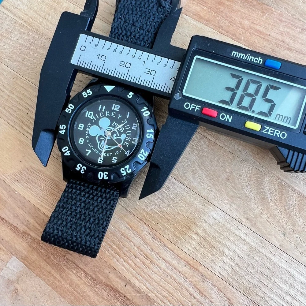 Disney Parks Wrist Watch Mickey Mouse black Sport Watch NEW BATTERY